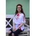 Embroidered blouse "Red Rose Mood"